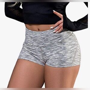 Aurgelmir Women's Workout Scrunch Butt Lifting Middle/High Waist Shorts, Medium